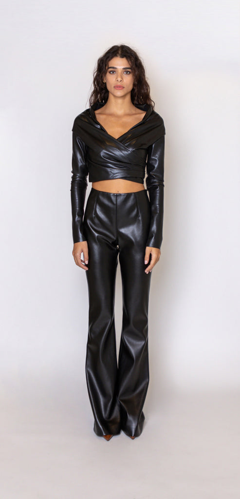 PHILOSOPHY BY LORENZO SERAFINI LEATHER TROUSERS