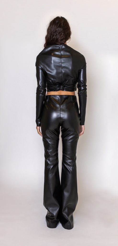 PHILOSOPHY BY LORENZO SERAFINI LEATHER TROUSERS