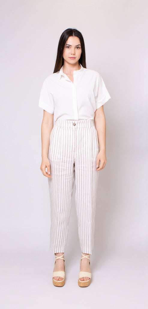 PESERICO EASY STRIPED TROUSER