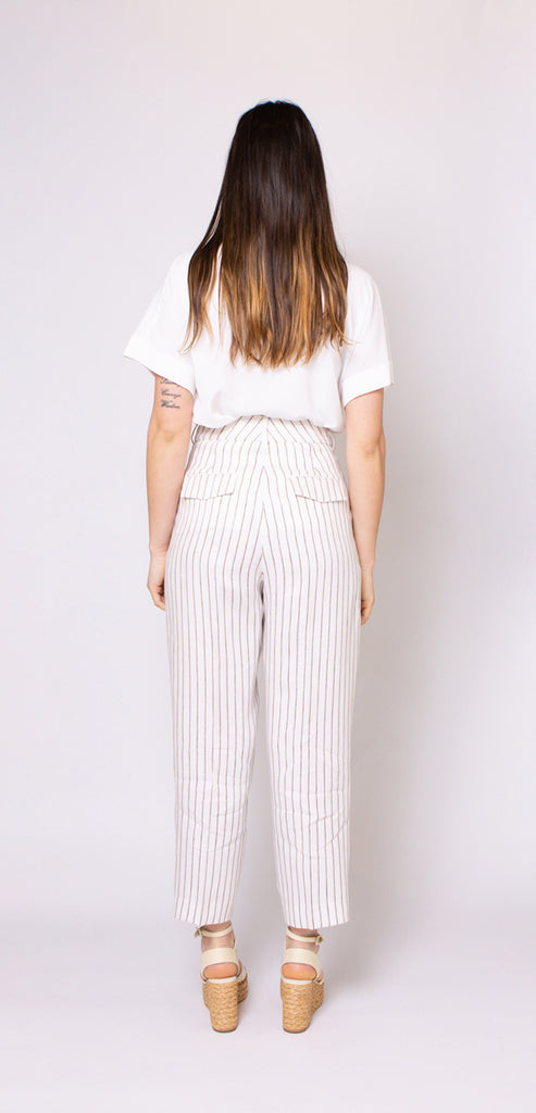 PESERICO EASY STRIPED TROUSER