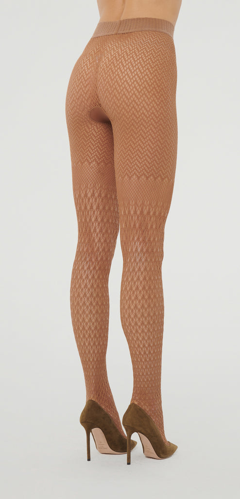 WOLFORD COLLANT A RETE OVERKNEE COLOR MIELE