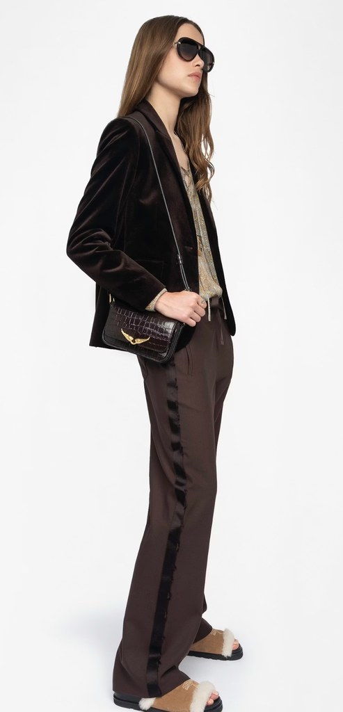 ZADIG & VOLTAIRE PANTALONE POMA CIOCCOLATO