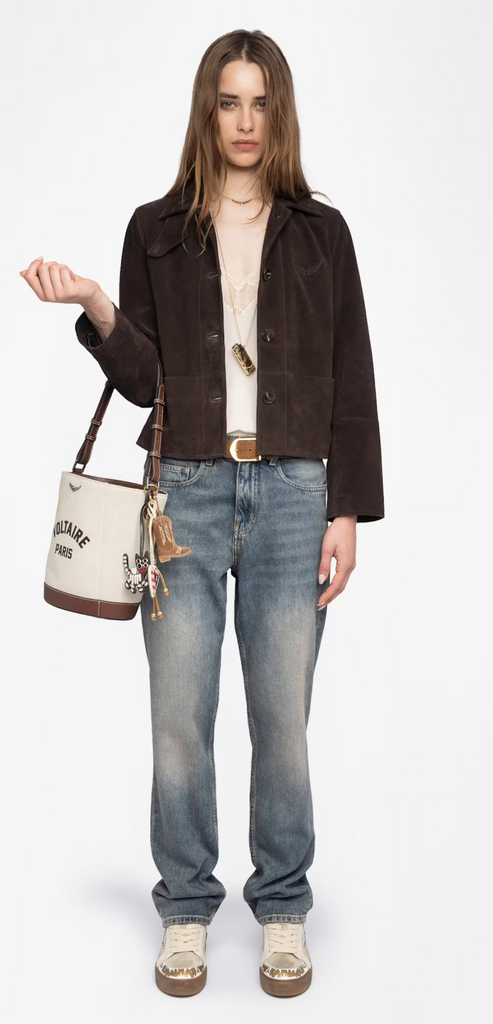 ZADIG & VOLTAIRE LESSA SUEDE JACKET