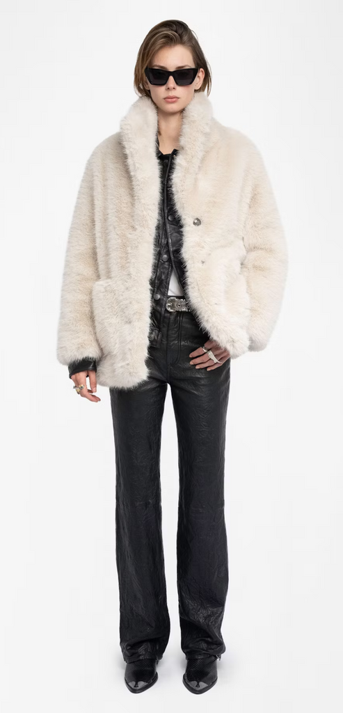 ZADIG & VOLTAIRE ECRU FUR