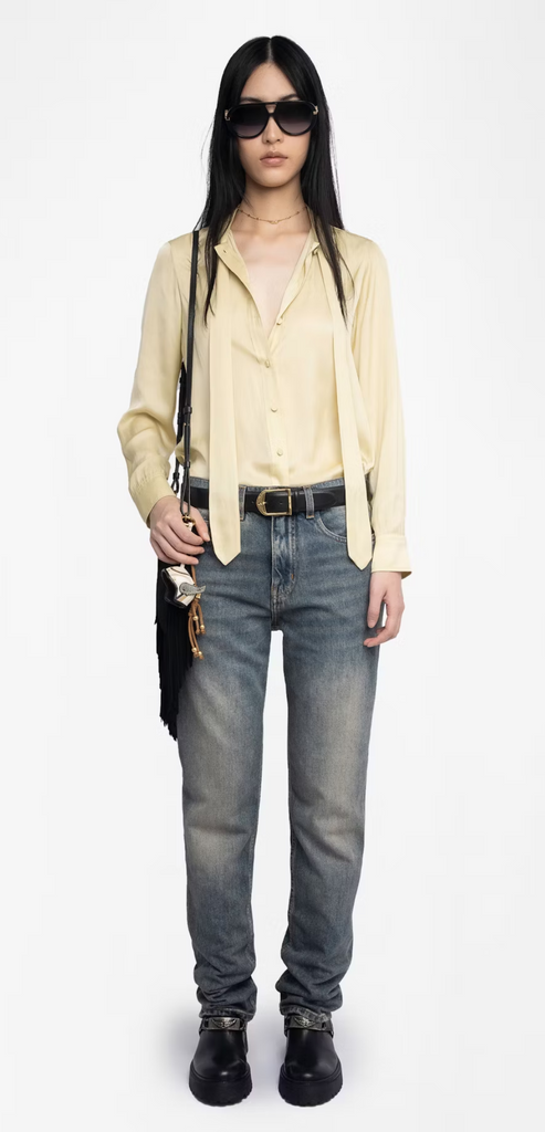 ZADIG & VOLTAIRE BLOND TULBA SATIN SHIRT