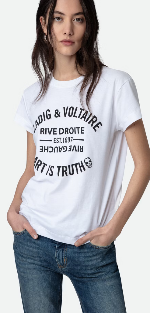ZADIG & VOLTAIRE WHITE WALK T-SHIRT