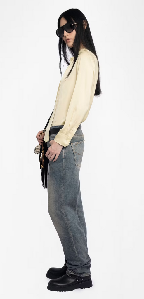 ZADIG & VOLTAIRE BLOND TULBA SATIN SHIRT