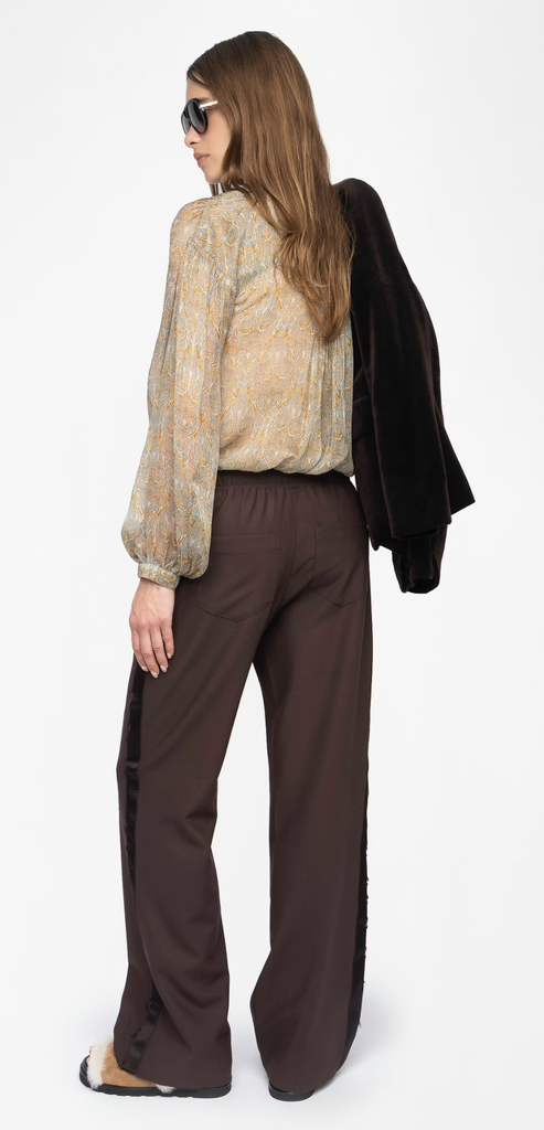 ZADIG & VOLTAIRE PANTALONE POMA CIOCCOLATO