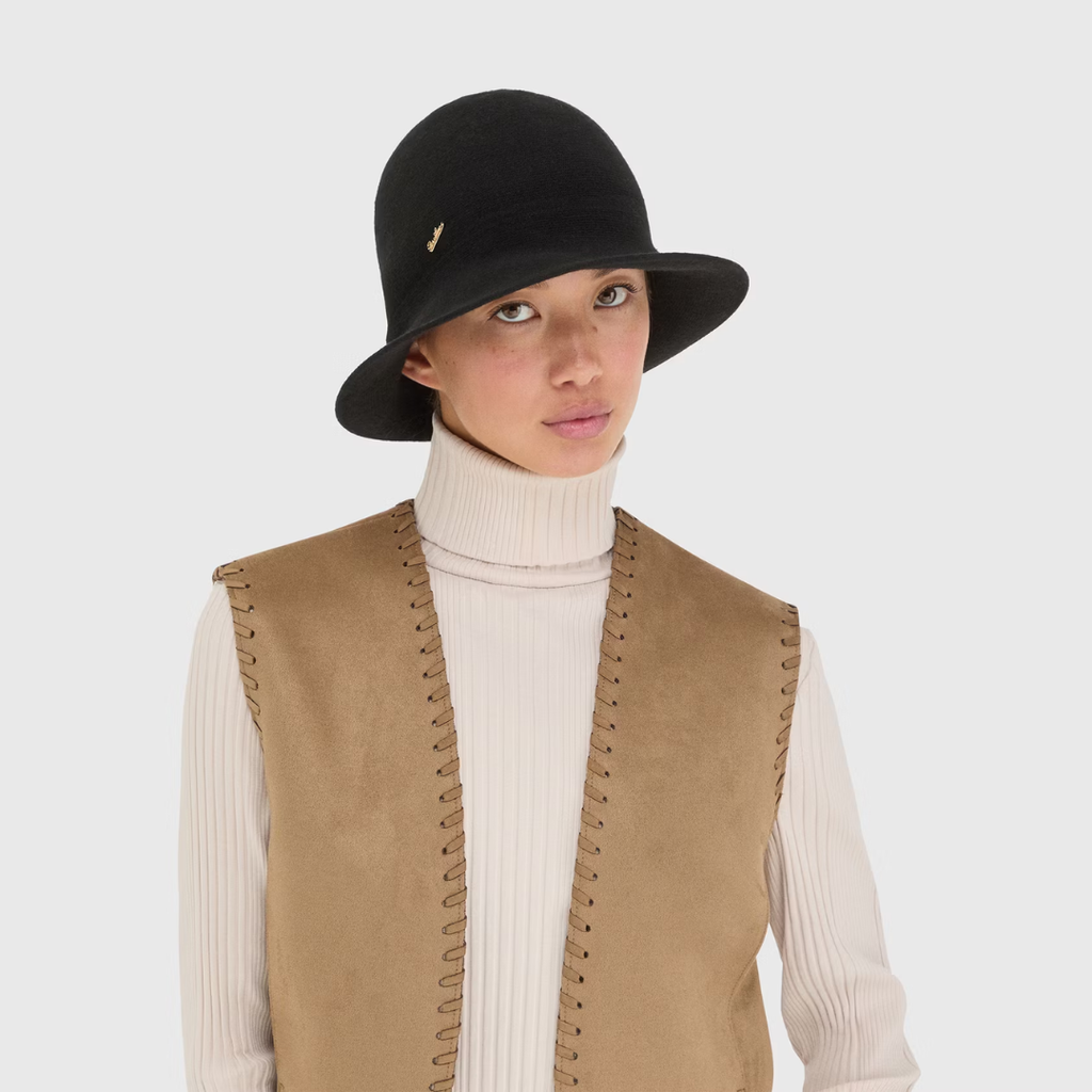 BORSALINO BLACK ANGELINA CLOCHE