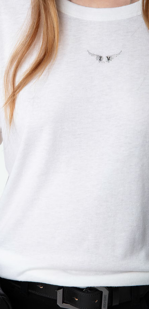 ZADIG & VOLTAIRE WHITE MARTA T-SHIRT