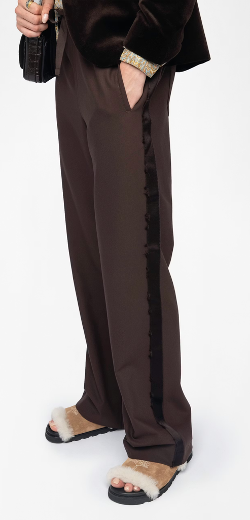 ZADIG & VOLTAIRE PANTALONE POMA CIOCCOLATO