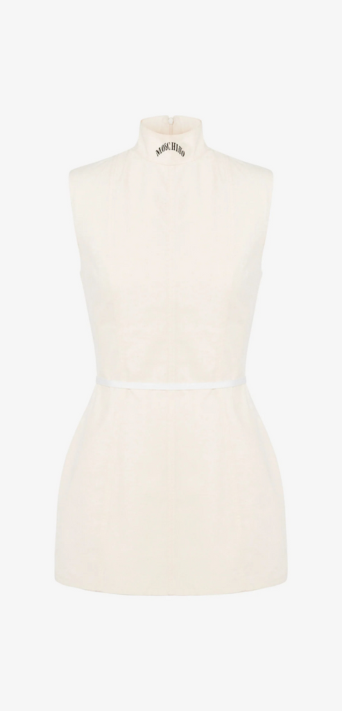 MOSCHINO COTTON RAW CANVAS DRESS