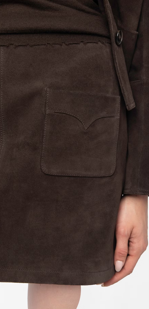 ZADIG & VOLTAIRE JAIME SUEDE SKIRT