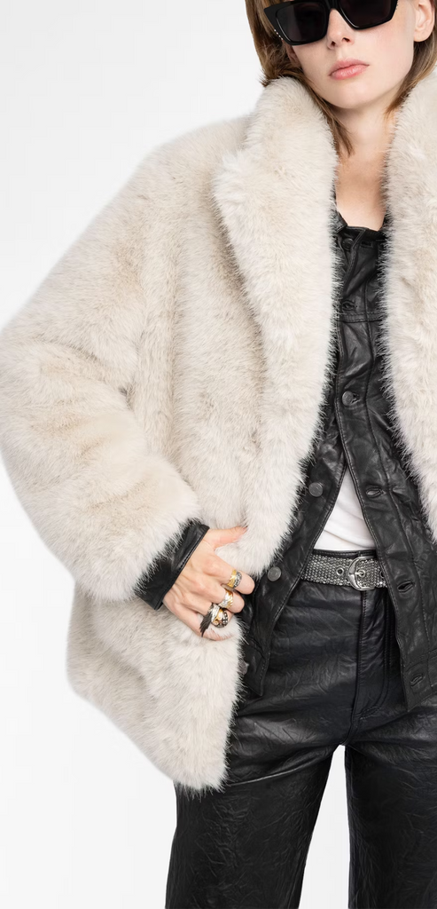 ZADIG & VOLTAIRE ECRU FUR