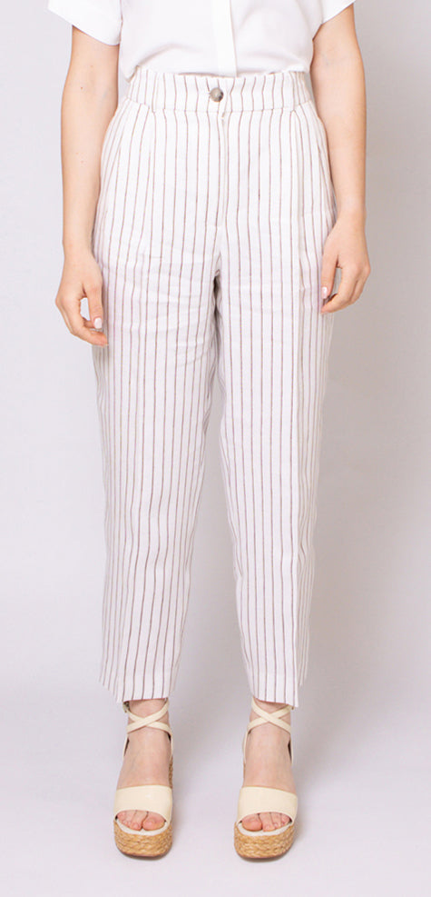 PESERICO EASY STRIPED TROUSER