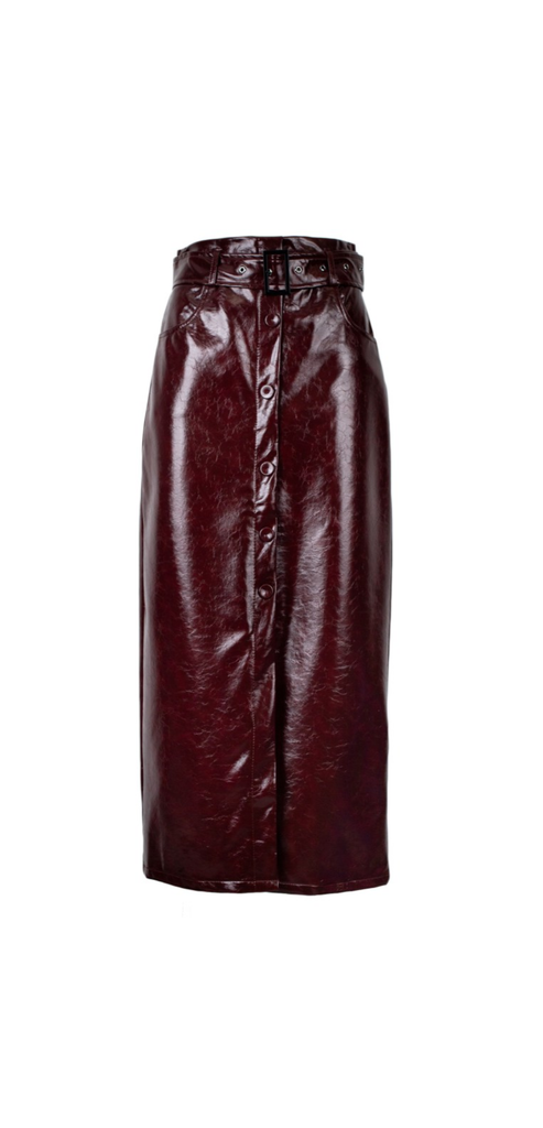 TPN BURGUNDY DEMING SKIRT