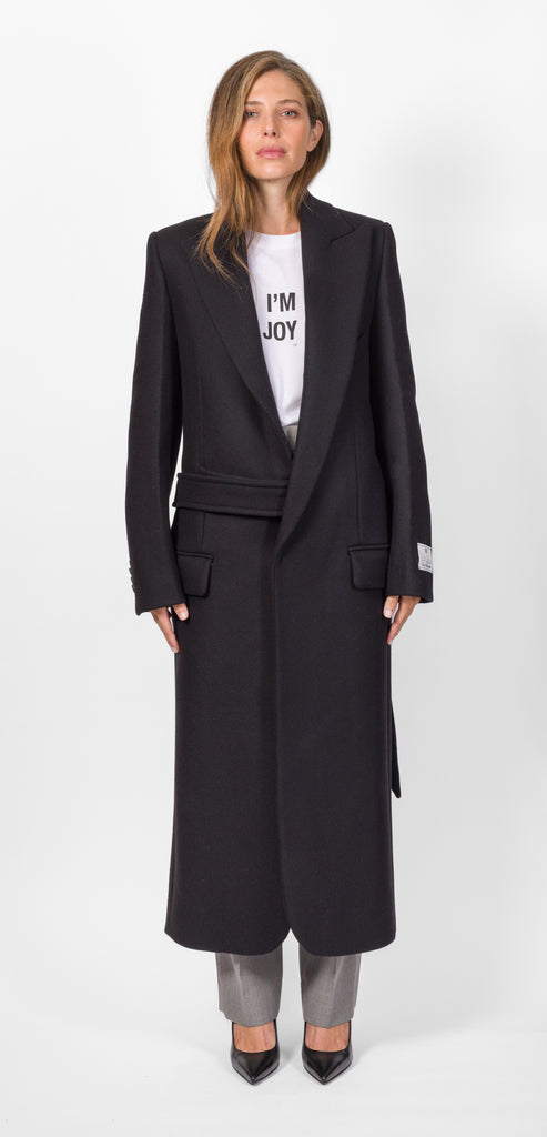 VICTORIA BECKHAM CAPPOTTO MONOPETTO NERO