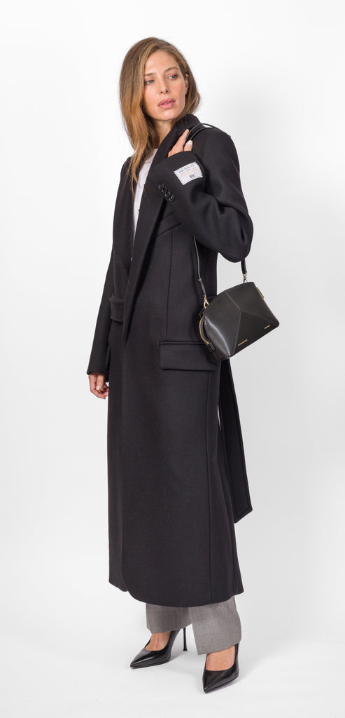 VICTORIA BECKHAM CAPPOTTO MONOPETTO NERO