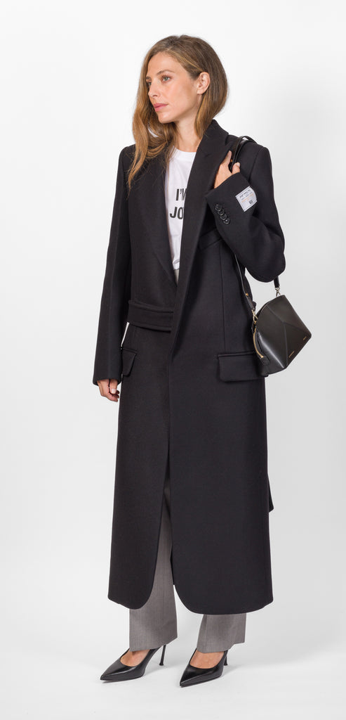 VICTORIA BECKHAM CAPPOTTO MONOPETTO NERO