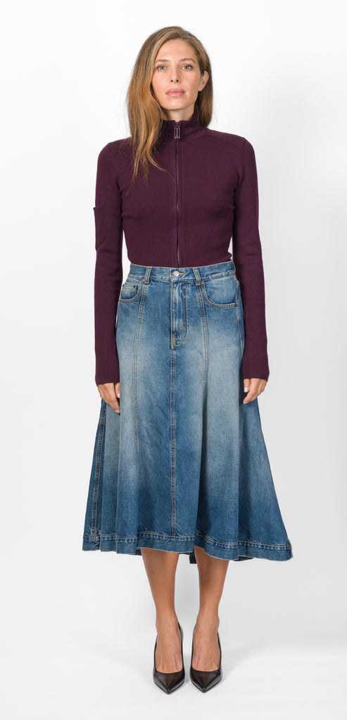 VICTORIA BECKHAM GONNA IN DENIM