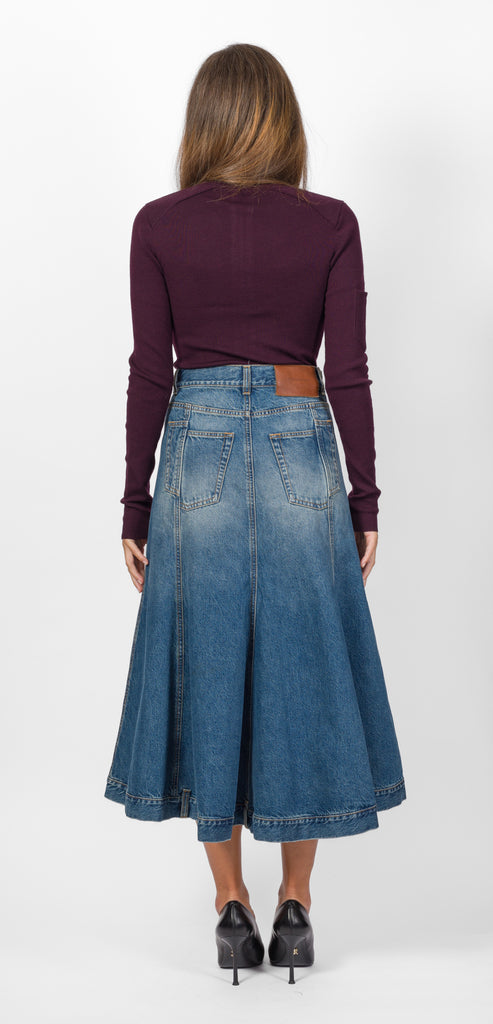 VICTORIA BECKHAM GONNA IN DENIM