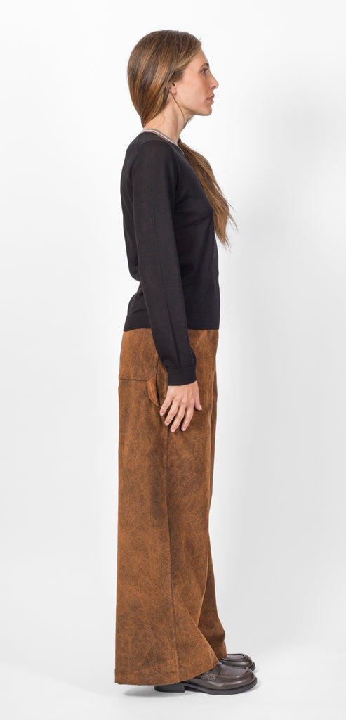 BALLANTYNE CREW NECK WITH CONTRASTS