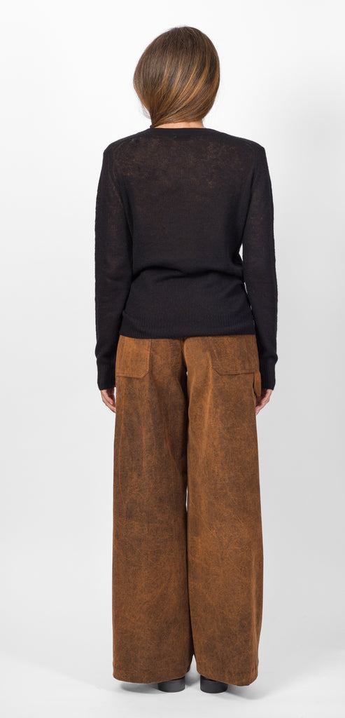 BALLANTYNE BLACK MOHAIR SWEATER