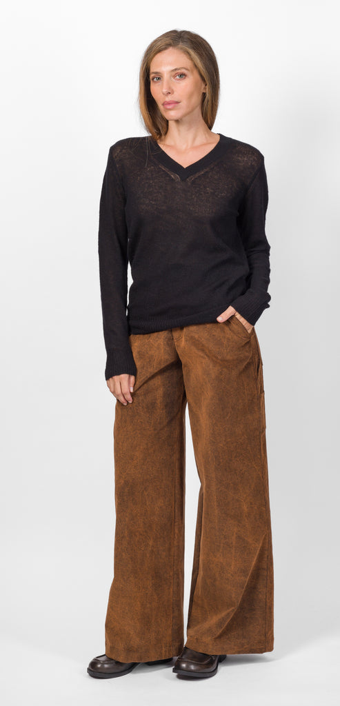 BALLANTYNE BLACK MOHAIR SWEATER