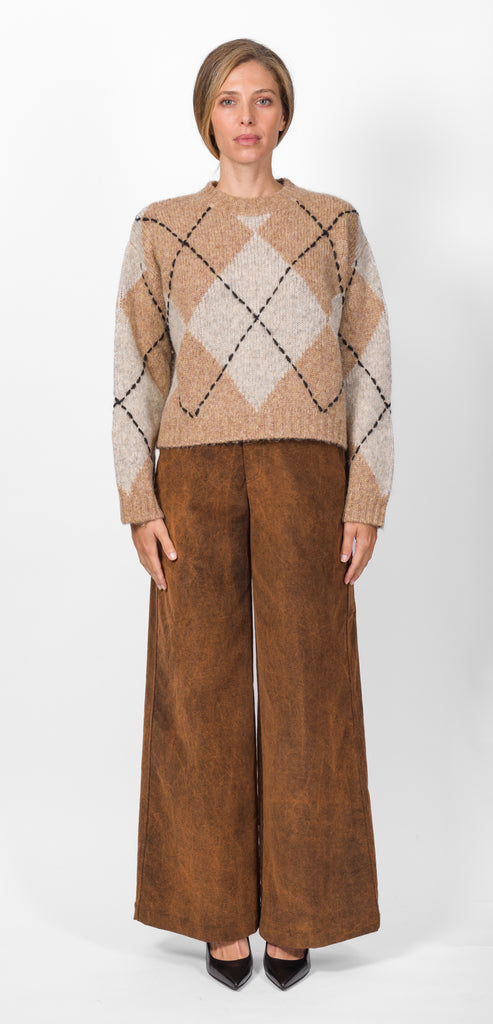 BALLANTYNE BEIGE DIAMOND SWEATER