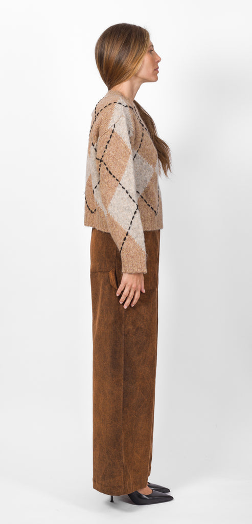 BALLANTYNE BEIGE DIAMOND SWEATER