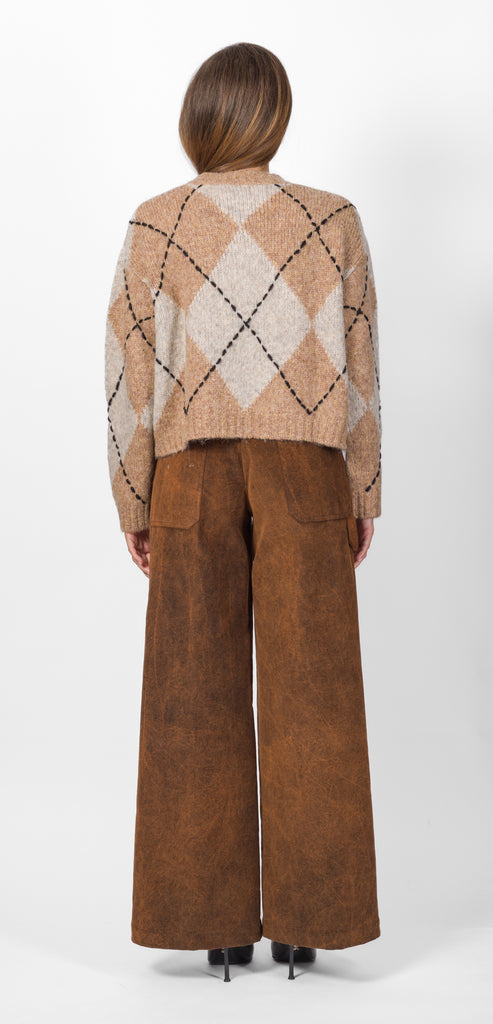 BALLANTYNE BEIGE DIAMOND SWEATER