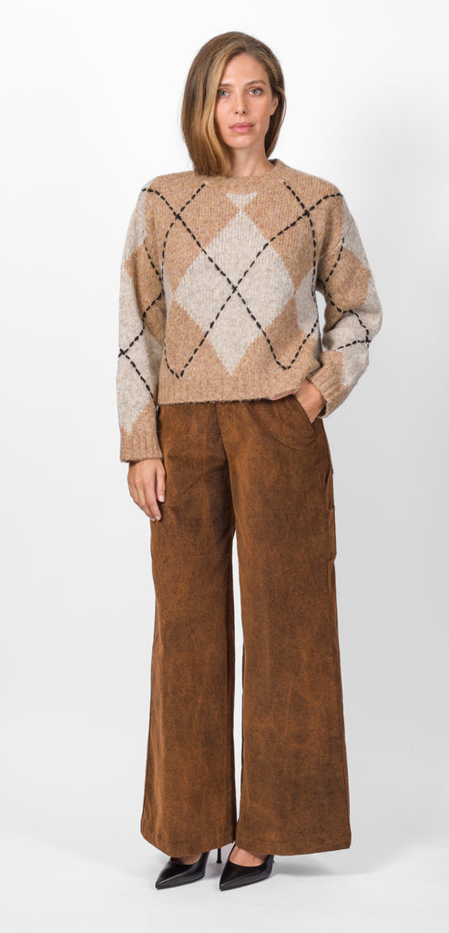 BALLANTYNE BEIGE DIAMOND SWEATER
