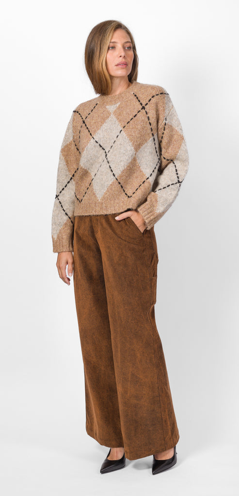 BALLANTYNE BEIGE DIAMOND SWEATER