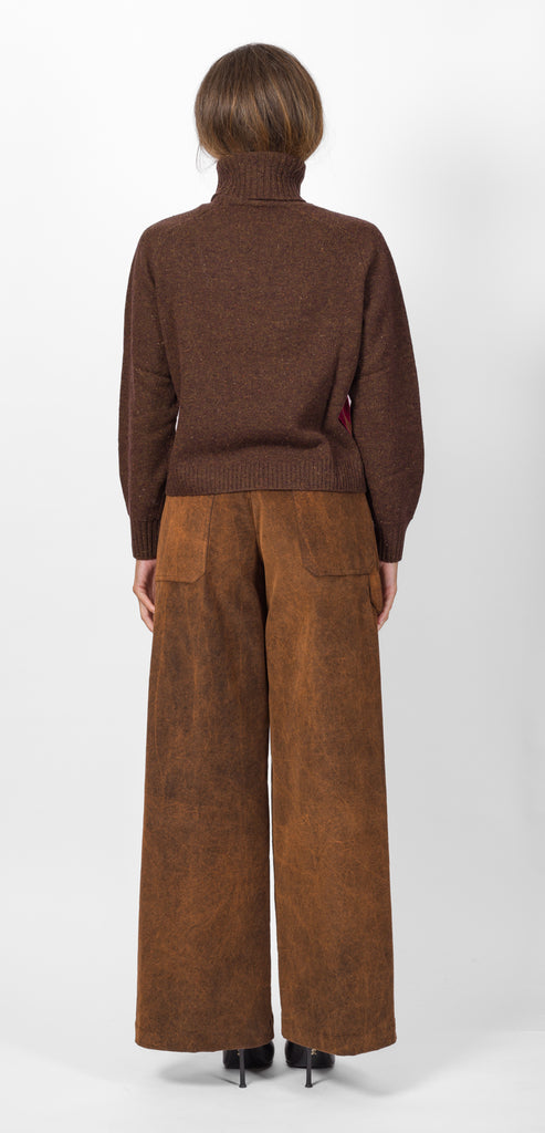 BALLANTYNE BROWN DIAMOND SWEATER