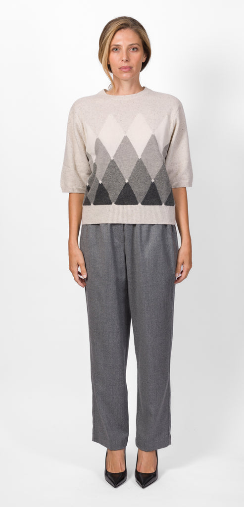 BALLANTYNE WOOL DIAMOND SWEATER