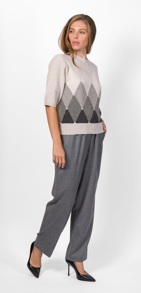 BALLANTYNE WOOL DIAMOND SWEATER