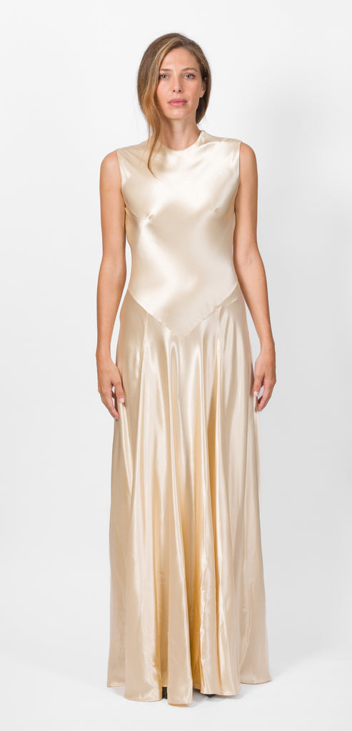 ALBERTA FERRETTI ABITO AVORIO IN RASO