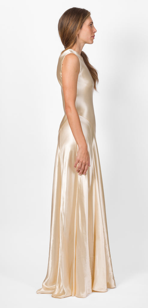 ALBERTA FERRETTI ABITO AVORIO IN RASO