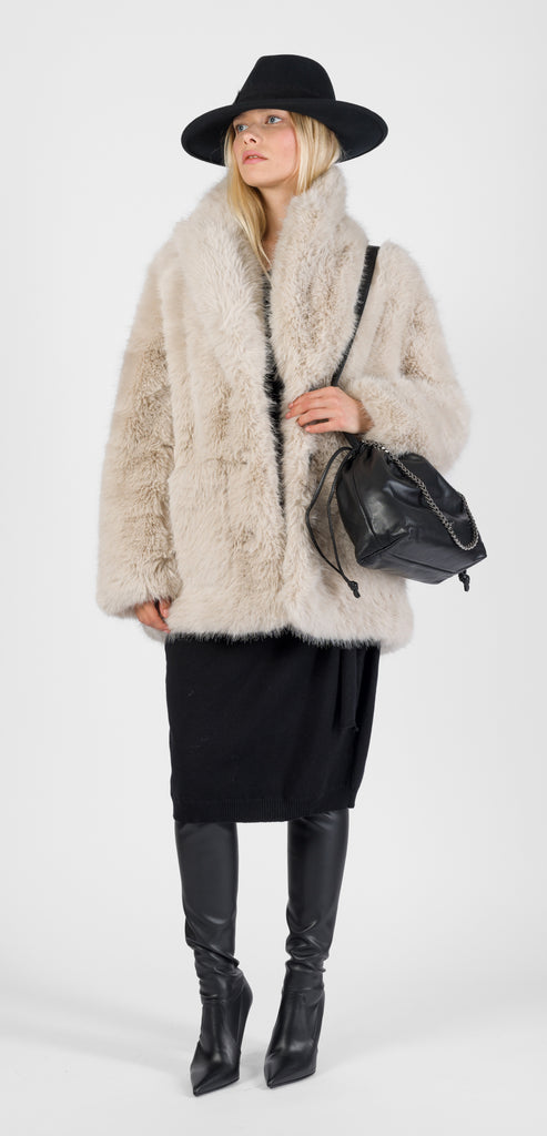 ZADIG & VOLTAIRE PELLICCIA ECRU