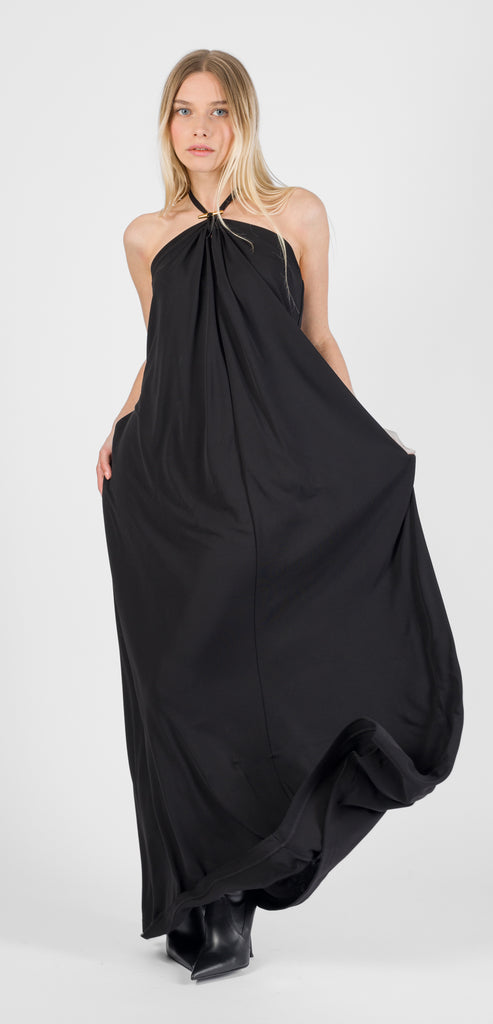 MOSCHINO COUTURE ABITO LUNGO CON SCOLLO ALL'AMERICANA