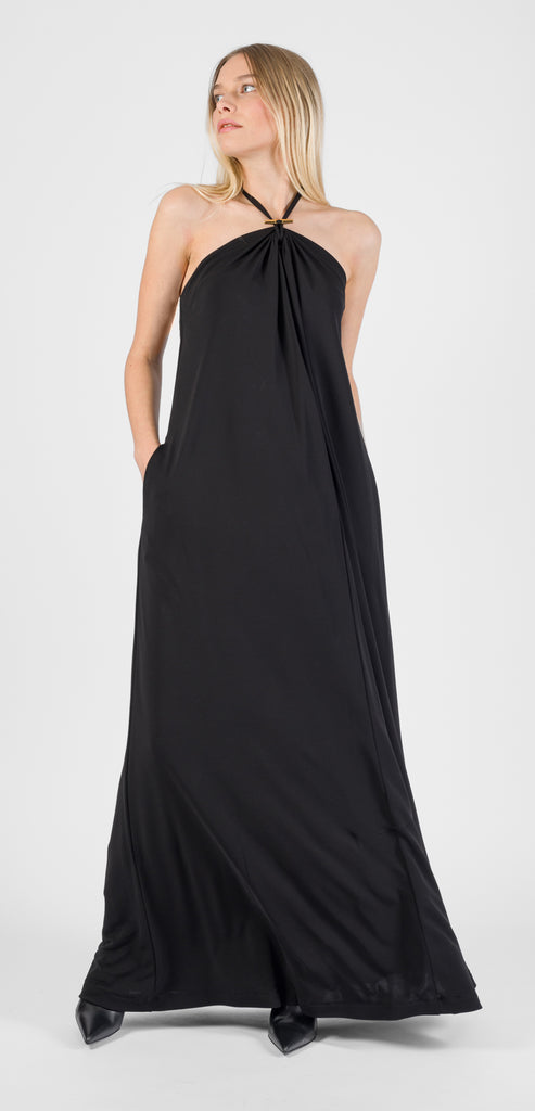 MOSCHINO COUTURE ABITO LUNGO CON SCOLLO ALL'AMERICANA