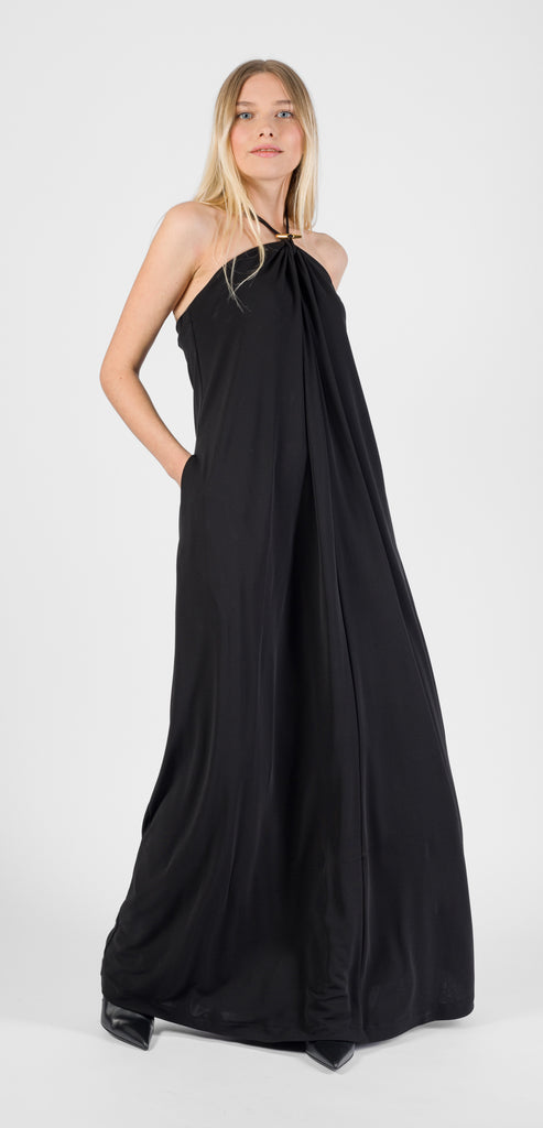 MOSCHINO COUTURE ABITO LUNGO CON SCOLLO ALL'AMERICANA