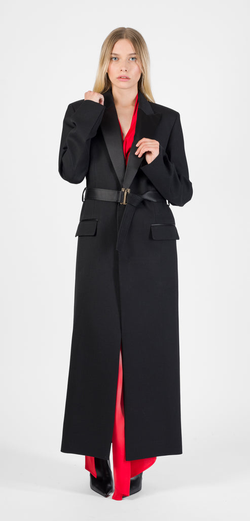 VICTORIA BECKHAM BELTED TAILORED COAT