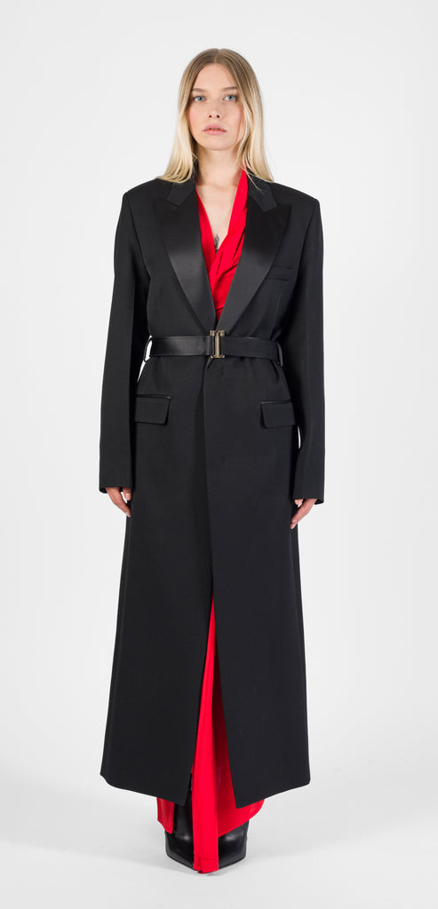 VICTORIA BECKHAM BELTED TAILORED COAT