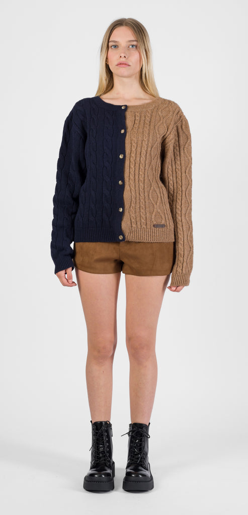 MOSCHINO COUTURE CARDIGAN BICOLORE