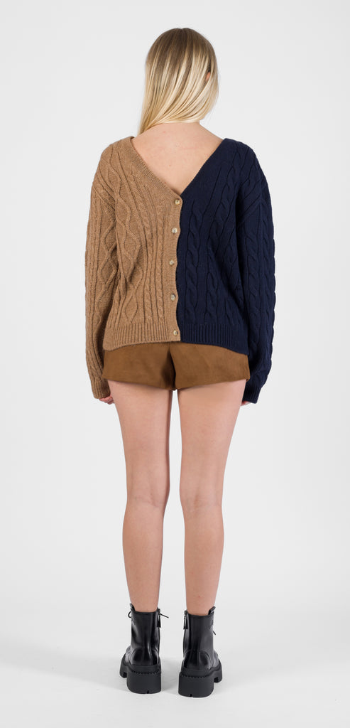 MOSCHINO COUTURE CARDIGAN BICOLORE