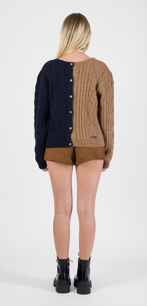 MOSCHINO COUTURE CARDIGAN BICOLORE