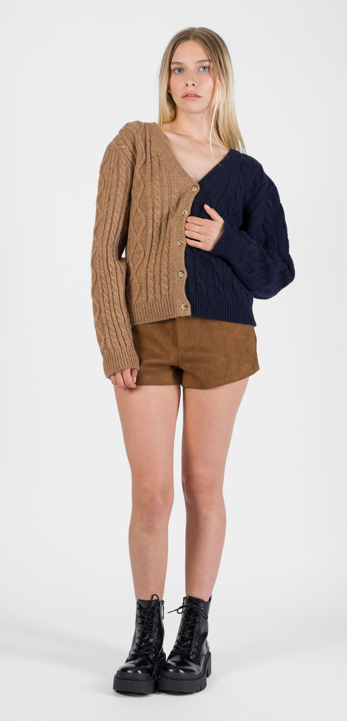 MOSCHINO COUTURE CARDIGAN BICOLORE