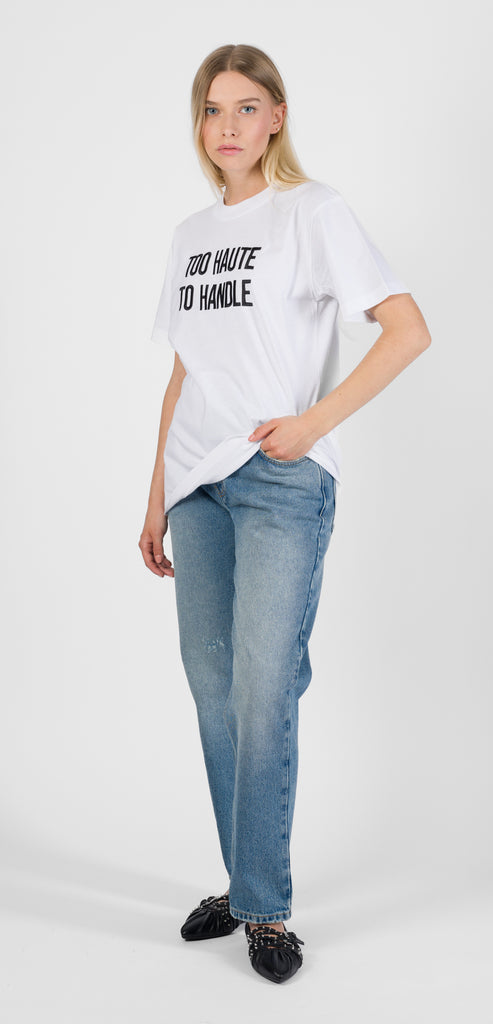 MOSCHINO COUTURE T-SHIRT TOO HAUTE TO HANDLE