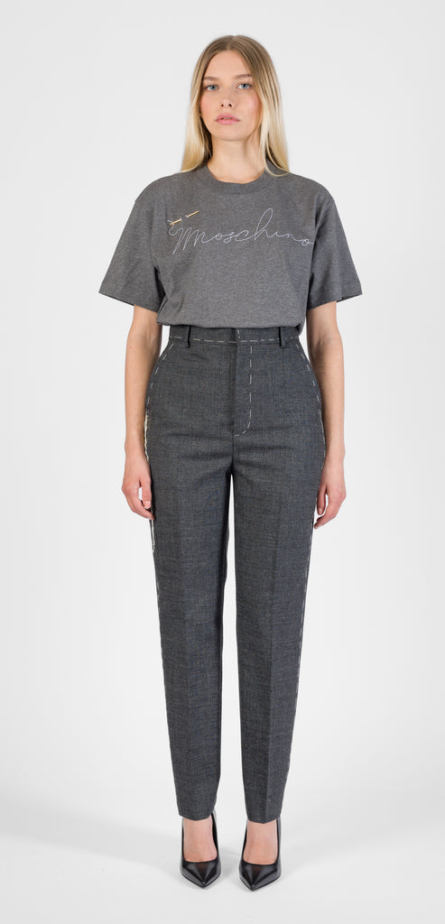 MOSCHINO COUTURE PANTALONE RICAMATO